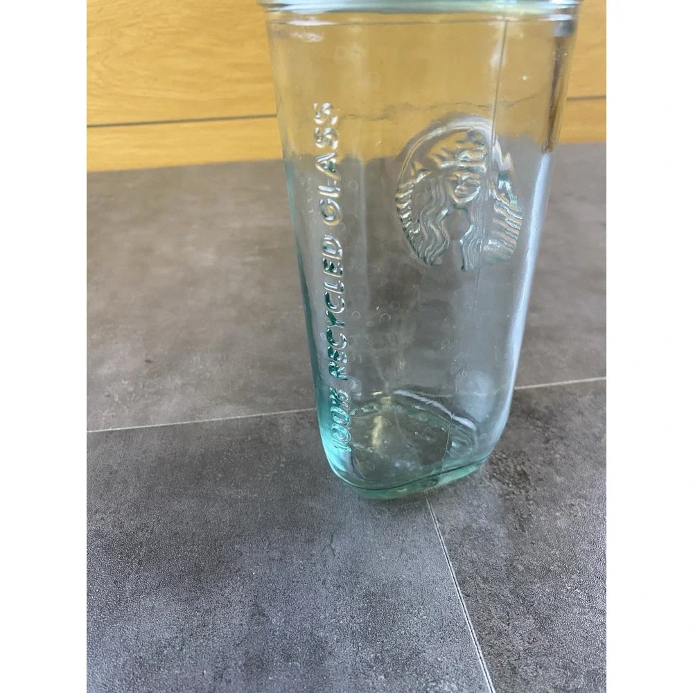 Starbucks Triangle Recycled Green Glass on the Go 16oz Tumbler